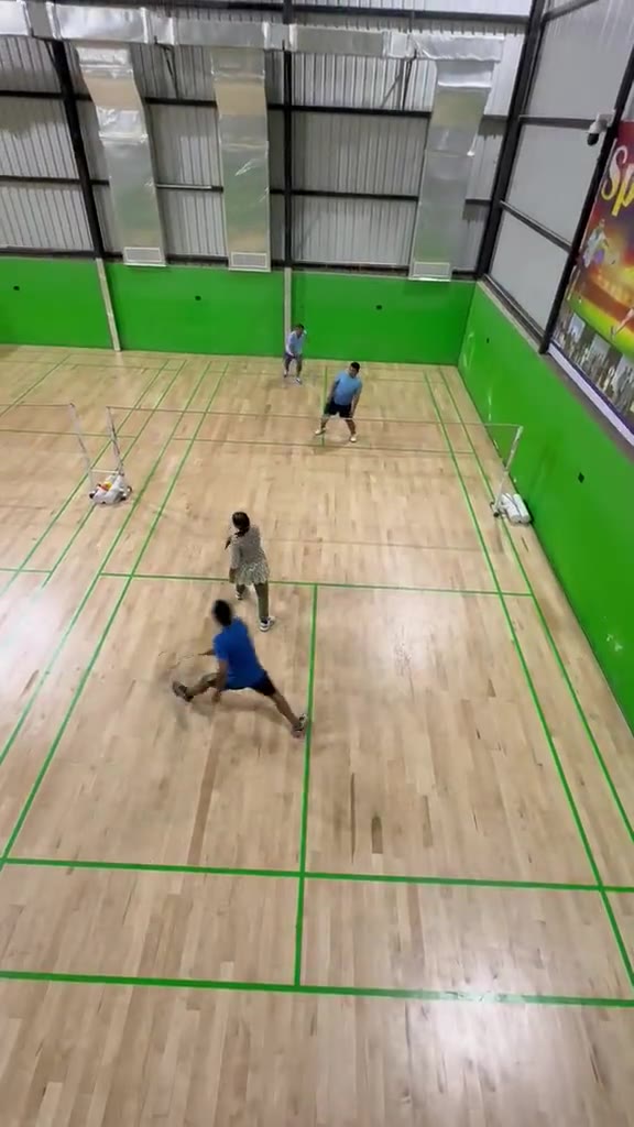 Video of players rallying on the Badminton court at Sports Zone LLP, Patna