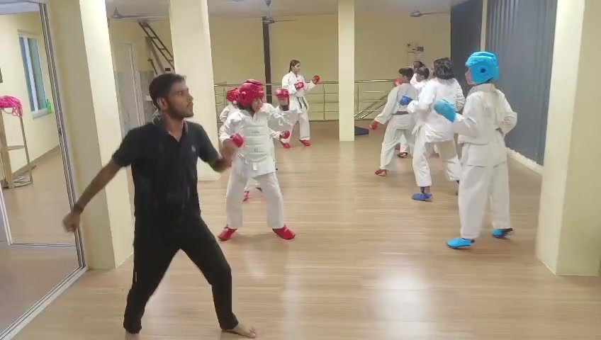 Video of Judo and Karate students sparring with their coaches at Sports Zone LLP, Patna